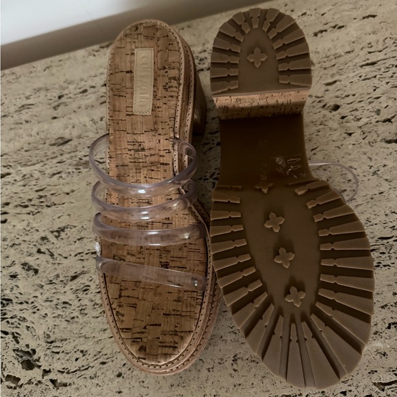 NWOB CULT GAIA Sev Clear Four-Band Platform Sandals - Picture 13 of 17